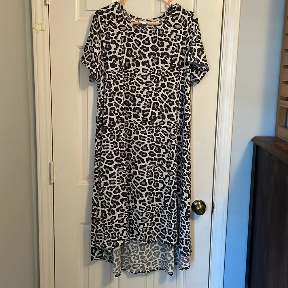 High Low Animal Print Dress